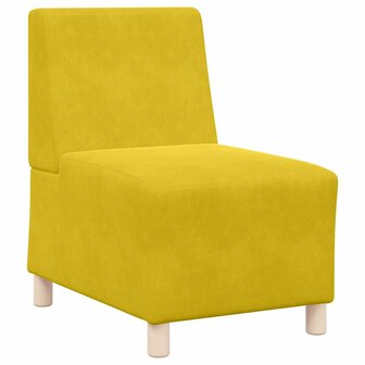 Fauteuil 55 cm fluweel geel 2
