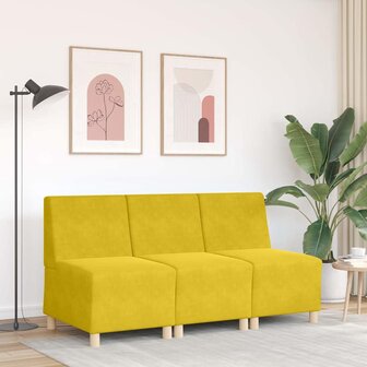 Fauteuil 55 cm fluweel geel 3
