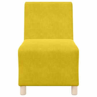 Fauteuil 55 cm fluweel geel 4