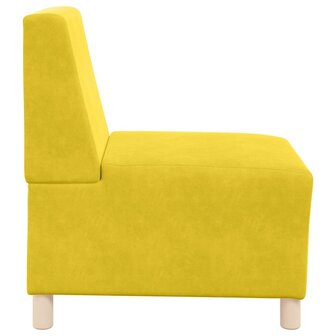 Fauteuil 55 cm fluweel geel 5