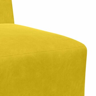 Fauteuil 55 cm fluweel geel 7