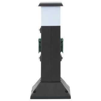Tuinstopcontact met lamp en grondpin 2-wegs 16x16x39,5 cm 3