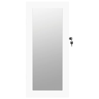 Sieradenkast met spiegel wandgemonteerd 30x8,5x67 cm wit 4