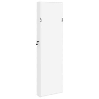 Sieradenkast met spiegel wandgemonteerd 30x8,5x106 cm wit 7