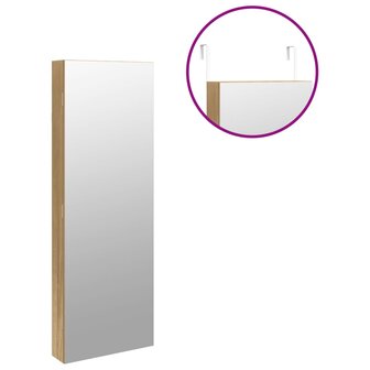 Sieradenkast met spiegel en LED wandgemonteerd 9