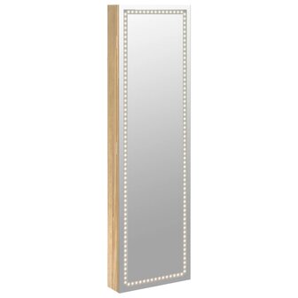 Sieradenkast met spiegel en LED wandgemonteerd 4