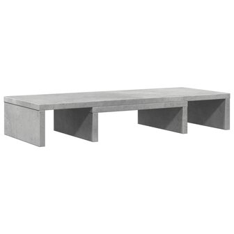 Monitorstandaard verstelbaar 60x24x10,5 cm hout betongrijs 2