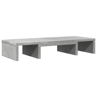Monitorstandaard verstelbaar 60x24x10,5 cm hout betongrijs 6
