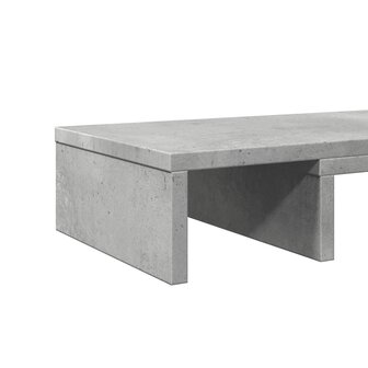 Monitorstandaard verstelbaar 60x24x10,5 cm hout betongrijs 7
