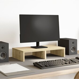 Monitorstandaard 50x27x10 cm bewerkt hout sonoma eikenkleurig 1