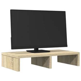 Monitorstandaard 50x27x10 cm bewerkt hout sonoma eikenkleurig 3