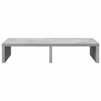 Monitorstandaard 50x27x10 cm bewerkt hout betongrijs 4