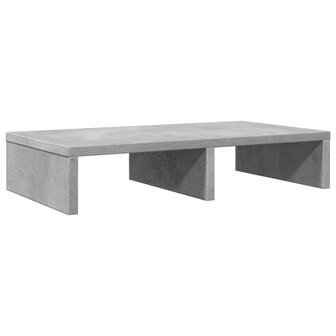 Monitorstandaard 50x27x10 cm bewerkt hout betongrijs 6