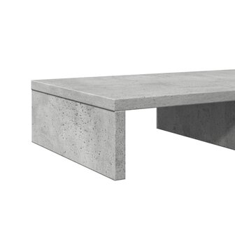 Monitorstandaard 50x27x10 cm bewerkt hout betongrijs 7
