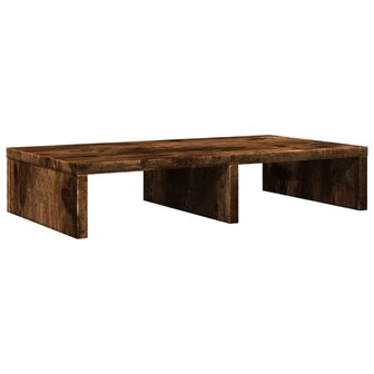 Monitorstandaard 50x27x10 cm bewerkt hout gerookt eikenkleurig 6