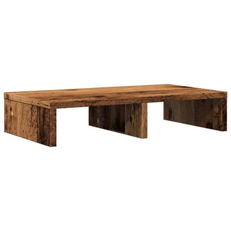 Monitorstandaard 50x27x10 cm bewerkt hout oud houtkleurig 2