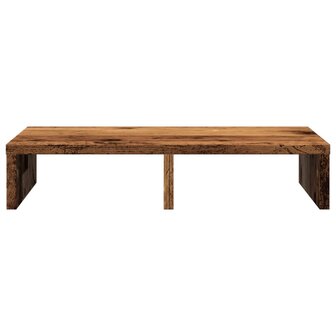 Monitorstandaard 50x27x10 cm bewerkt hout oud houtkleurig 4