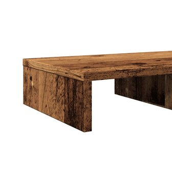 Monitorstandaard 50x27x10 cm bewerkt hout oud houtkleurig 7