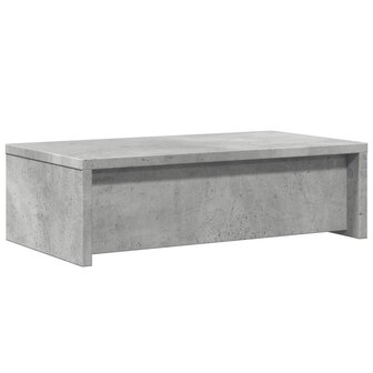 Monitorstandaard met lades 50x27x15 cm bewerkt hout betongrijs 7