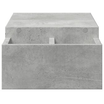 Monitorstandaard met opbergruimte 70x27x15 cm hout betongrijs 5