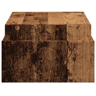 Monitorstandaard met opbergruimte 70x27x15 cm hout oud hout 5
