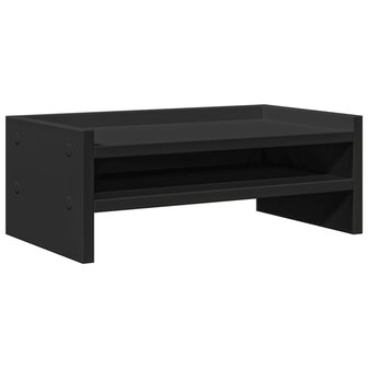 Monitorstandaard 42x24x16 cm bewerkt hout zwart 2