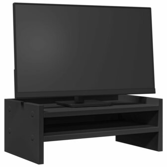 Monitorstandaard 42x24x16 cm bewerkt hout zwart 3