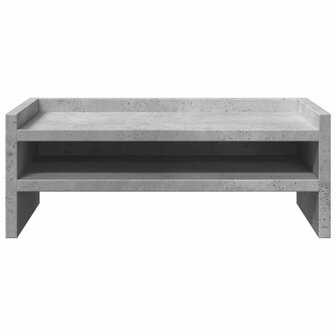 Monitorstandaard 42x24x16 cm bewerkt hout betongrijs 4