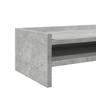 Monitorstandaard 42x24x16 cm bewerkt hout betongrijs 7