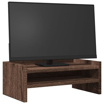 Monitorstandaard 42x24x16 cm bewerkt hout bruin eikenkleurig 3