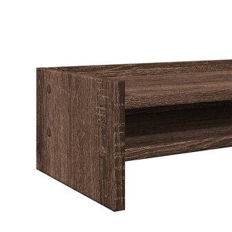 Monitorstandaard 42x24x16 cm bewerkt hout bruin eikenkleurig 7