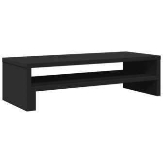 Monitorstandaard 54x22x15 cm bewerkt hout zwart 2