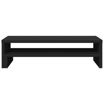 Monitorstandaard 54x22x15 cm bewerkt hout zwart 4