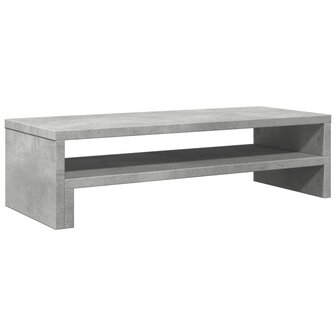 Monitorstandaard 54x22x15 cm bewerkt hout betongrijs 2