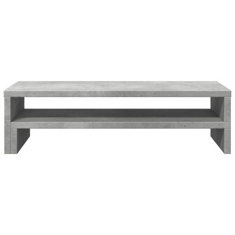 Monitorstandaard 54x22x15 cm bewerkt hout betongrijs 4