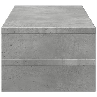 Monitorstandaard 54x22x15 cm bewerkt hout betongrijs 5