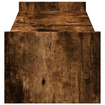 Monitorstandaard 100x27x20 cm bewerkt hout gerookt eikenkleurig 5