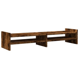 Monitorstandaard 100x27x20 cm bewerkt hout gerookt eikenkleurig 6