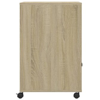 Printerkastje met wielen 60x48x74 cm sonoma eikenkleurig 6