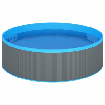 Splasher pool met hangende skimmer en pomp 350x90 cm grijs 3