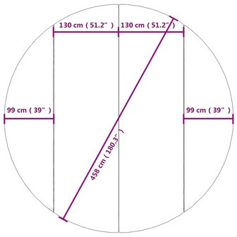 Zwembadgrondzeil &Oslash;458 cm polyester geotextiel lichtgrijs 7