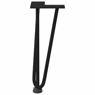 Haarspeld tafelpoten 4 st 30 cm massief staal zwart 5