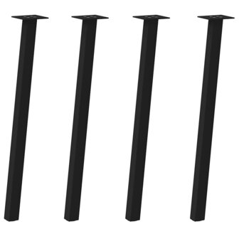 Salontafelpoten 4 st 72 cm staal zwart 2