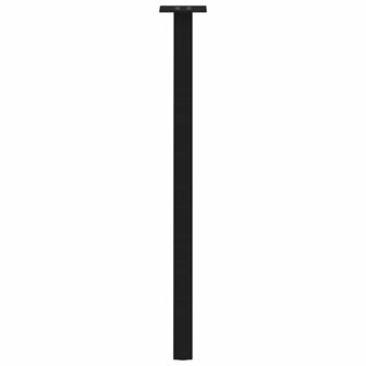 Salontafelpoten 4 st 72 cm staal zwart 6
