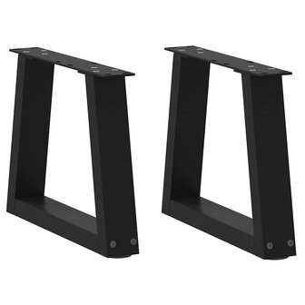 Eettafelpoten 2 st V-vormig 40x(30-31,3) cm staal zwart 1
