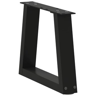 Eettafelpoten 2 st V-vormig 40x(30-31,3) cm staal zwart 4