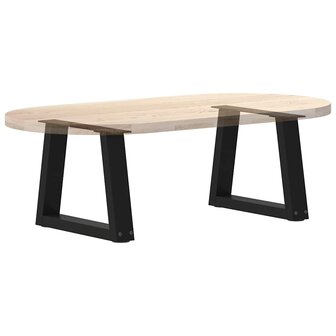 Eettafelpoten 2 st V-vormig 40x(30-31,3) cm staal zwart 8