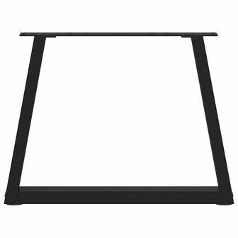 Eettafelpoten 2 st V-vormig 70x(42-43,3) cm staal zwart 5