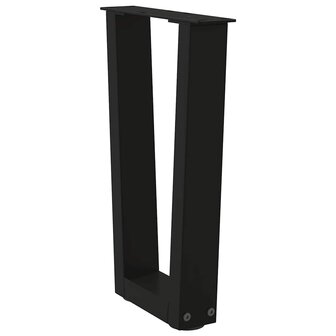 Eettafelpoten 2 st V-vormig 28x(42-43,3) cm staal zwart 4