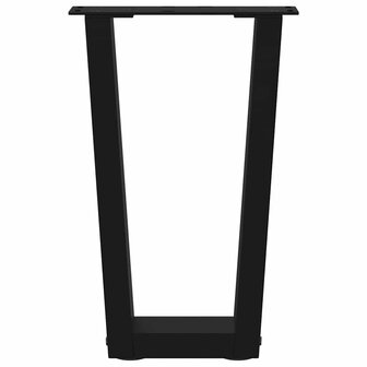 Eettafelpoten 2 st V-vormig 28x(42-43,3) cm staal zwart 5